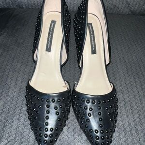 French Connection Black Studded Heels
